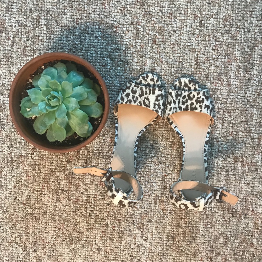 Leopard print JCrew sandals!